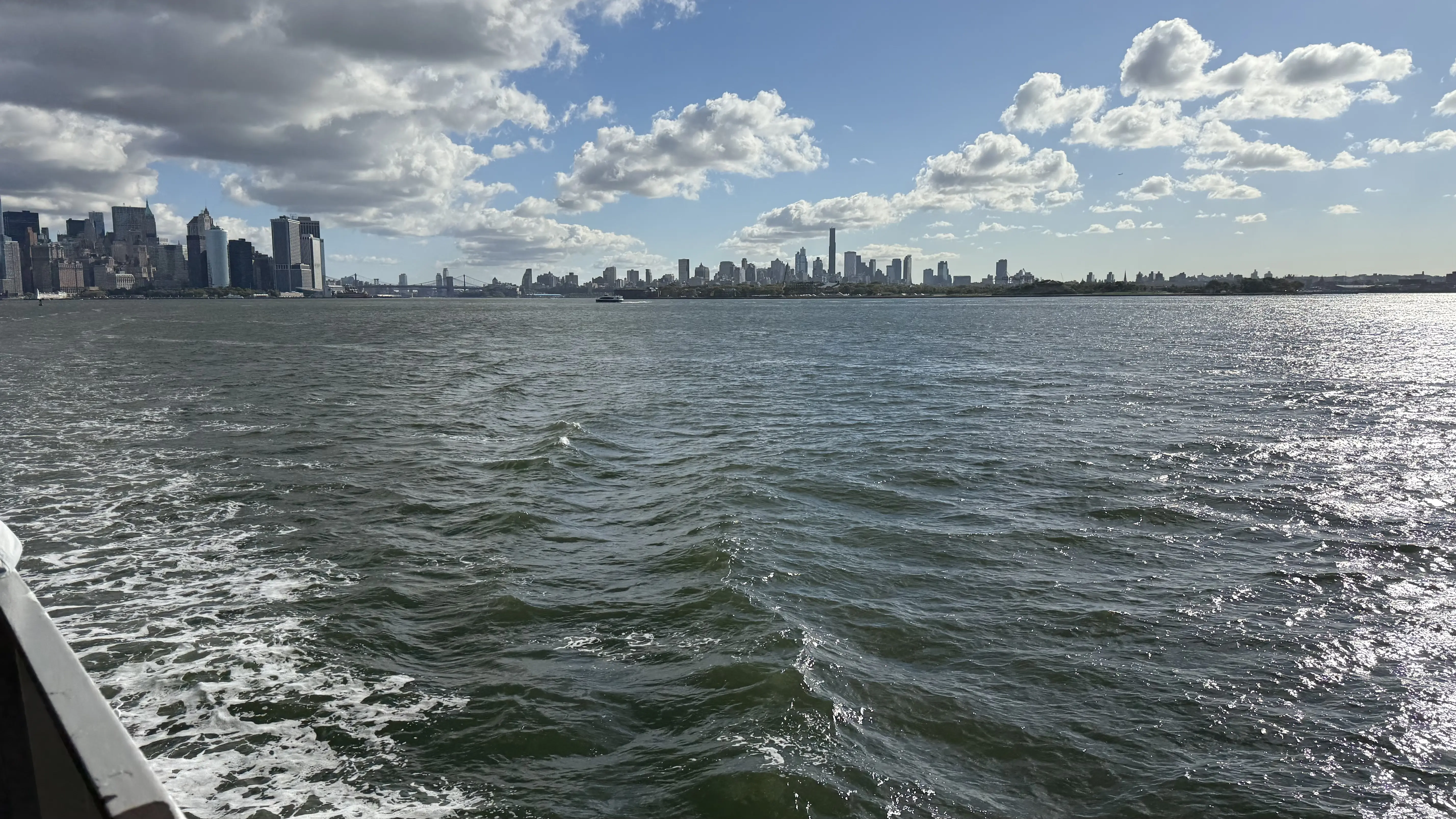 On the ferry to Liberty Island